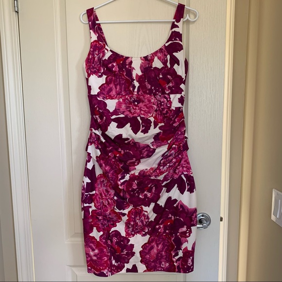 Floral Patterned Sheath Dress - Picture 1 of 6